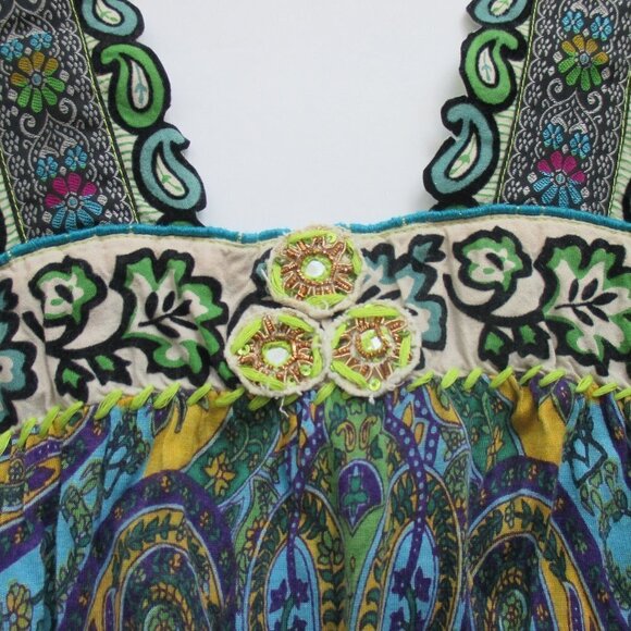 FREE PEOPLE PAISLEY TANK TOP SIZE XS - Picture 2 of 7